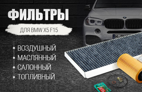 Фильтры воздушный, салонный, масляный, топливный для BMW X5 F15